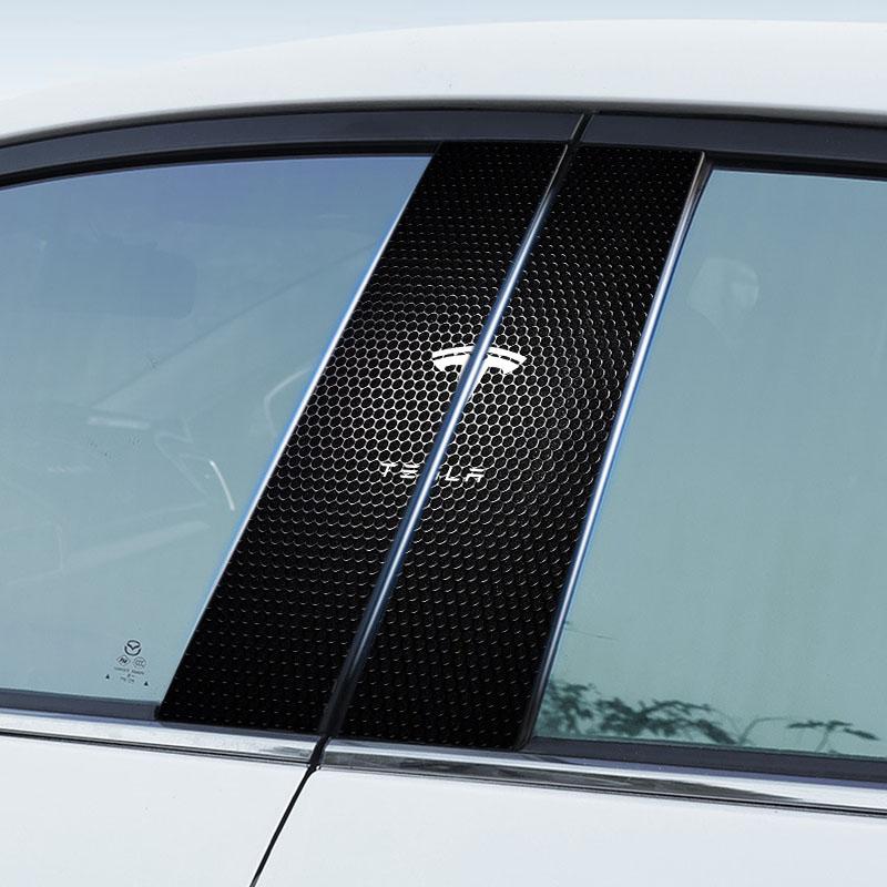 2Pcs Car Center Pillar Protective Film Anti-scratch 3D Sticker Decal For Tesla Model 3 Roadster Model S Model X Model Y