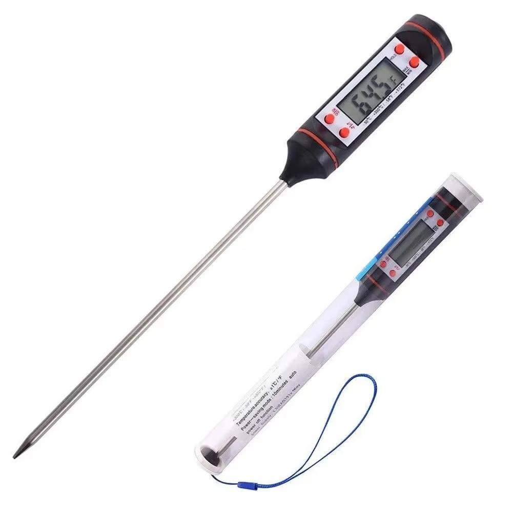 1Pcs Kitchen Food Baking Digital Thermometer Electronic Probe Type Digital Display Liquid Grill Thermometer