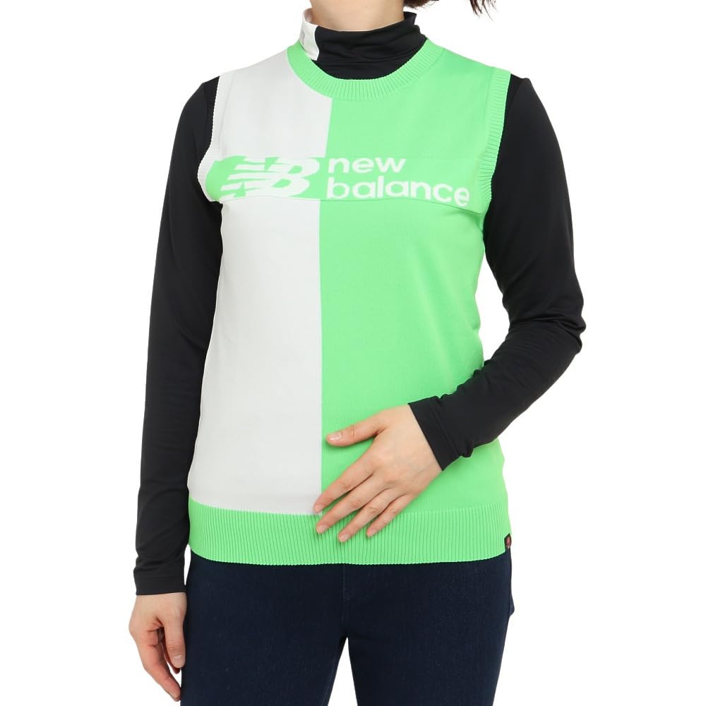 

crew neck knit vest easy Golf Green 0 [New Balance] Women s water-repellent (freemove E-tech care/stretch) / / 012-3173501 132_Light [S]