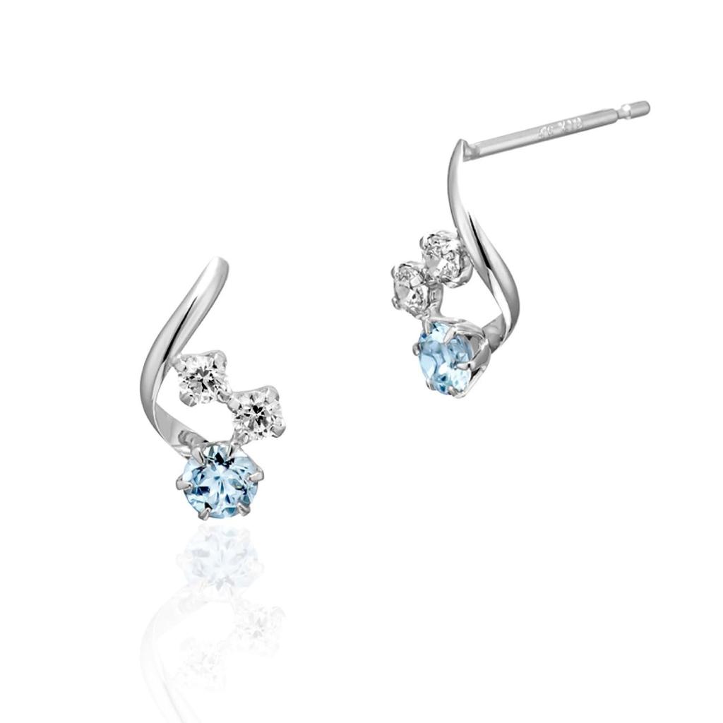 10K White Gold Earrings 111126153221 4℃ (4℃) (WG)