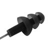Waterproof Soft Silicone Corded Noise Prevention Swimming Earplugs Earmuff(Black)