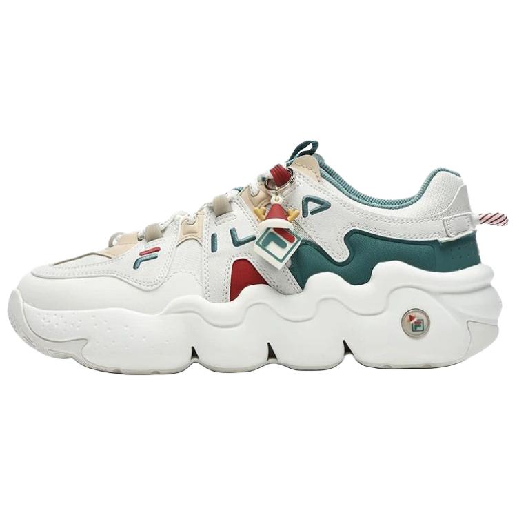 New FILA PANINI XMAS Abrasion Resistant Low top Casual Shoes Men's White F52M532175FSL