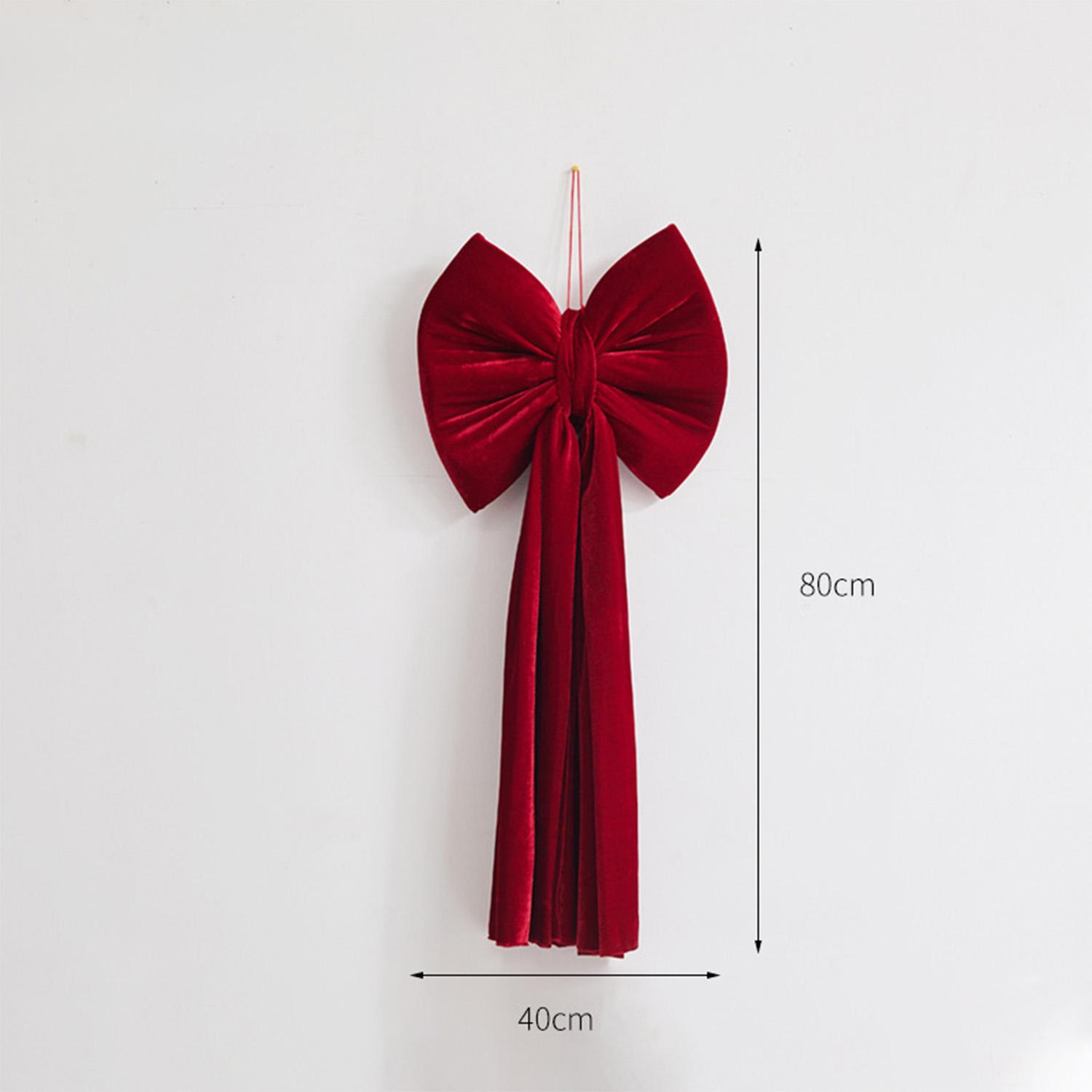 

Large Red Bow Tree Topper, Christmas Bow for Tree, Hotel and Mall Decoration 80 cm червоний