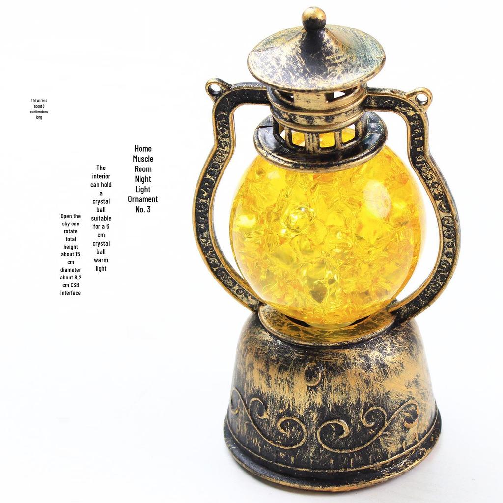 Retro Crystal Ball Night Light Lamp Holder for Graduation Gift