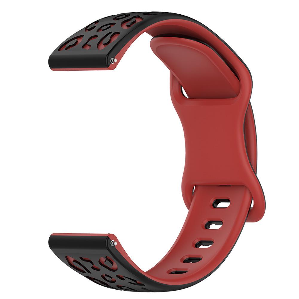 Leopard Print Two-Tone Silicone Watch Strap for Huawei, Huami, Samsung, Garmin - Available In 22/20/18/16mm