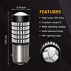 PHINLION 1157 LED Brake Light Bulbs, 2800 Lumens Super Bright 3014 103SMD 2057 2357 7528 BAY15D Red LED Bulb for Turn Signal Blinker Tail Stop