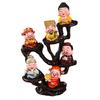 6x God of Good Fortune Figurines Decorative with Stand Miniature Figures for Spring Festival New Year Living Room Shelf Gift