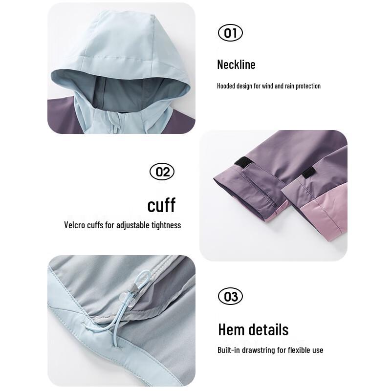 Ban Du Xian Girls' Waterproof Softshell Autumn Outdoor Jacket