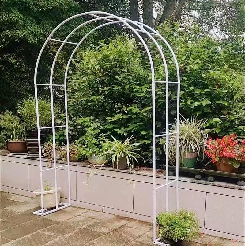 Rust-Proof Arch Trellis: Reinforced Climbing Vine Stand for Indoor/Outdoor Gardens and Courtyards.