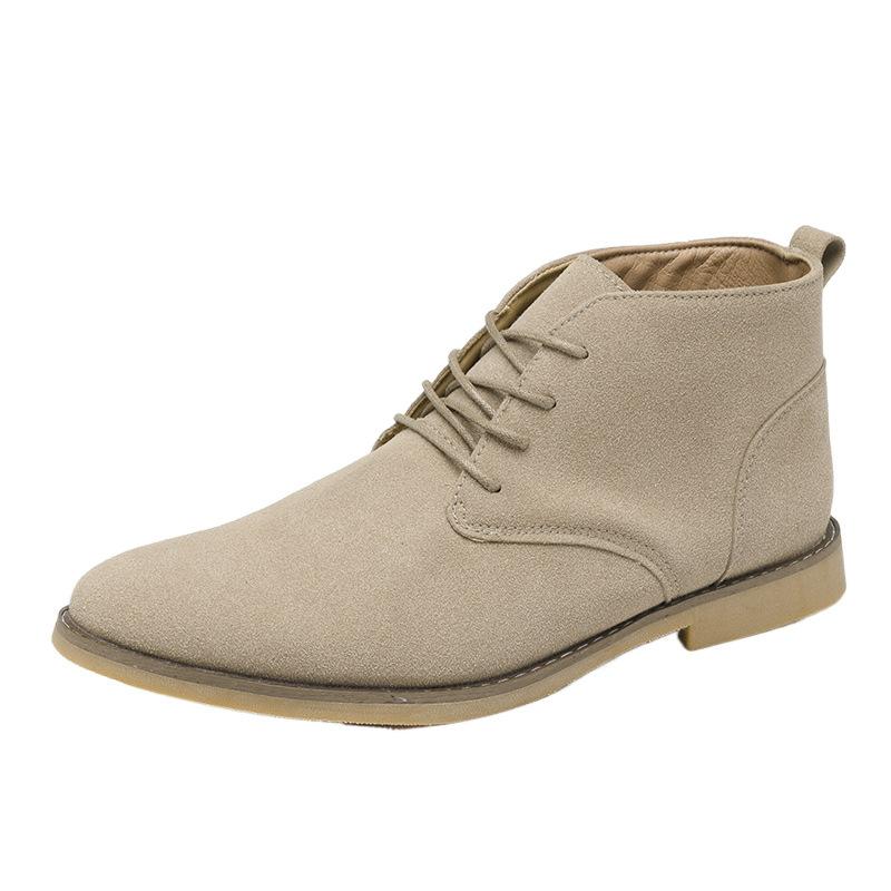 Martin Boots Men's Leather Boots Large Size 46 Low Tube Men's Shoes Pointed European and American Style Boots
