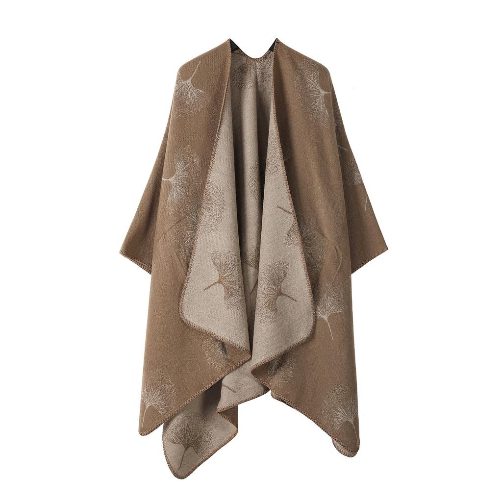 Autumn & Winter Imitation Cashmere Knitted Shawl - Artistic Travel-Ready Cape