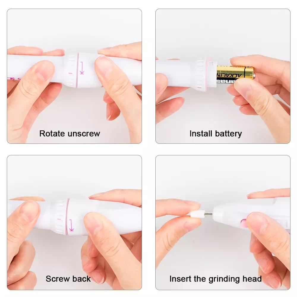 Mașină electrică portabilă de manichiură Set de burghie pentru unghii Mașină de tăiat freza pentru kit personal de manichiură și pedichiură