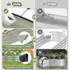 Galvanized Raised Garden Bed 8x2x1FT Metal Planter Boxes Outdoor Oval Steel Raised Bed Kit for Gardening with Protective Tape B