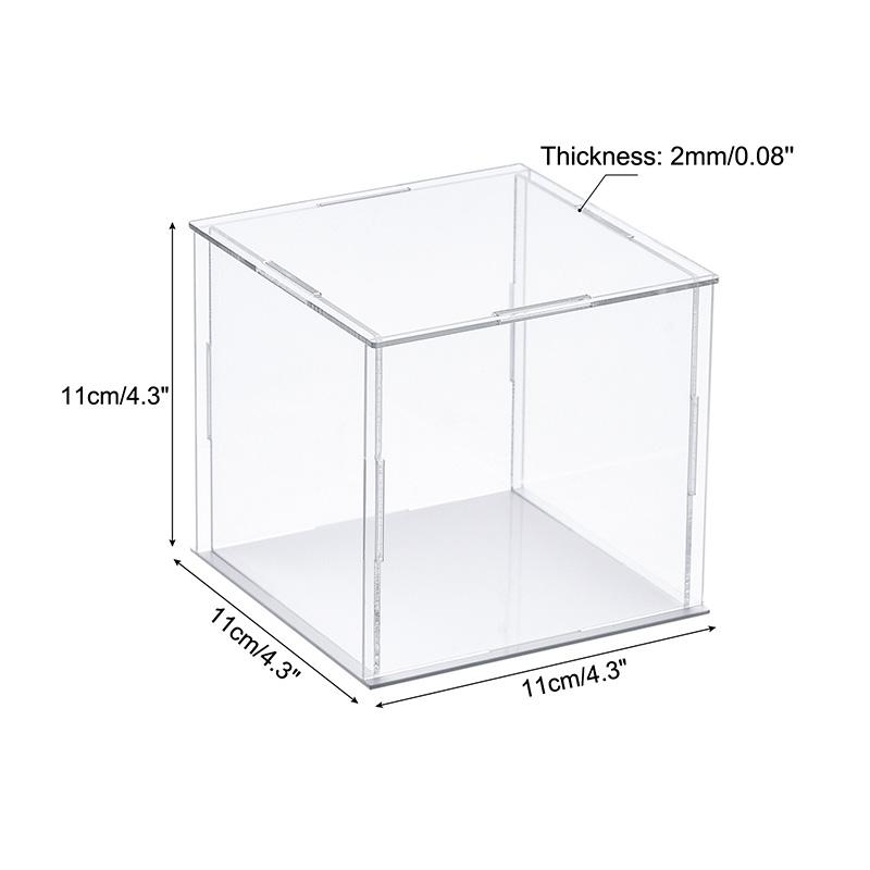 Clear Acrylic Display Box Case Countertop Organizer Stand Assemble Dustproof Showcase for Figures Toys Collectibles Crafts