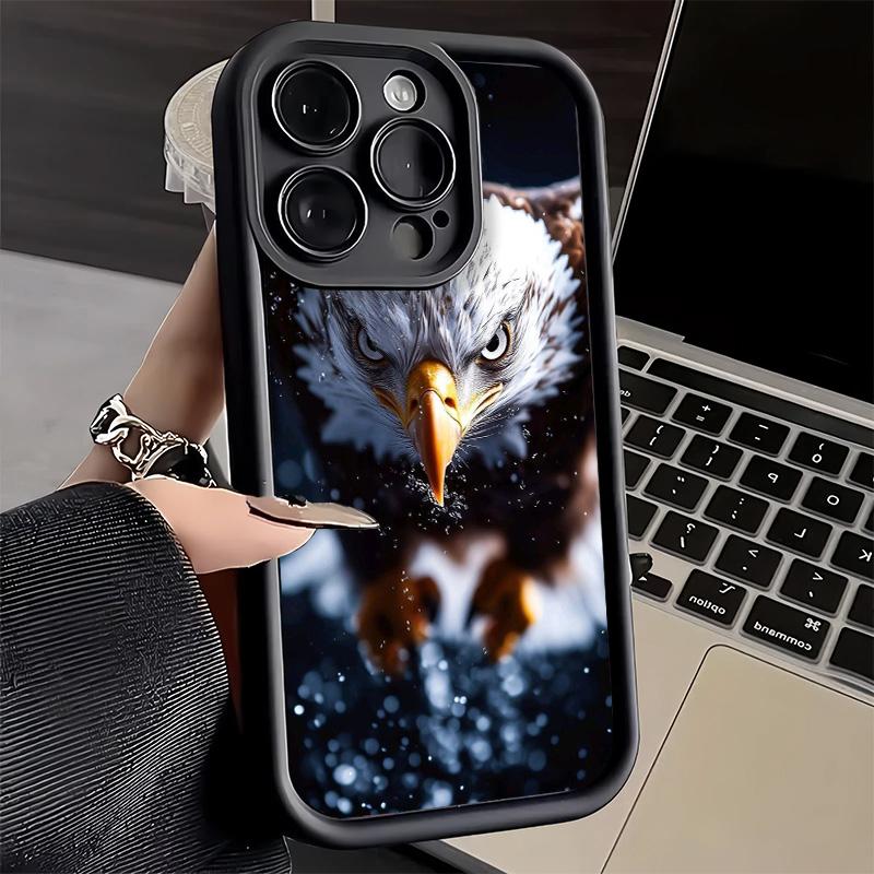 Phone Case for iPhone 17 Air 16E 15 16 Pro Max Bald Eagle Cool Cover 14 Plus 13 12 Mini Soft Shell Silicone Fundas