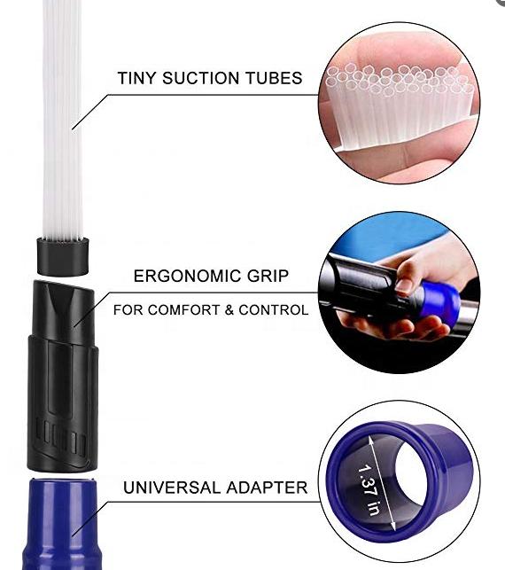 Universal Electric Vacuum Cleaner Attachment Dusty Brush for Household Cleaning Car Pets Keyboards Air Vent Cleaning