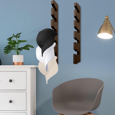Wall Mount Baseball Hat Organizer Hanger Heavy Duty Solid Wood 5 Peaked Hat Display Holder Hanging Rack Hat Lovers Gift