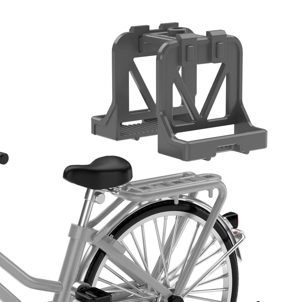 TOMYTEC Little Armory Scale LM006 School Bicycle for Designated Defense Ammunition Box Carrying 312123 1/12 Schools, Silver Type, Pre-painted,