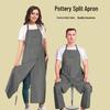 Extended Split-Leg Workwear Apron for Pottery