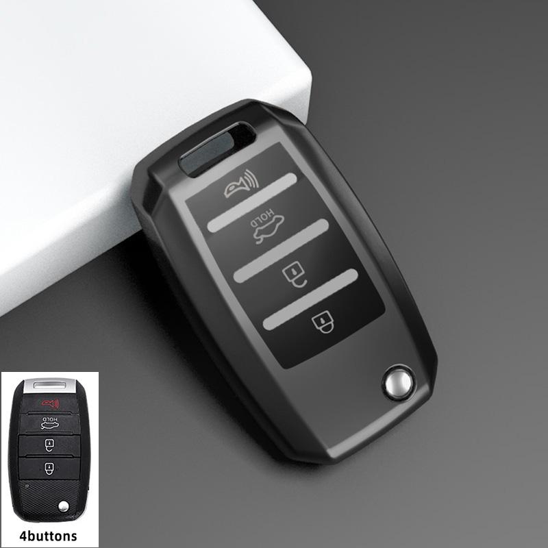 

4 Buttons Tpu Car Key Case For Kia Rio 3 K2 Ceed Cerato K3 Sportage 4 Picanto K5 Optima Sorento Forte Stinger