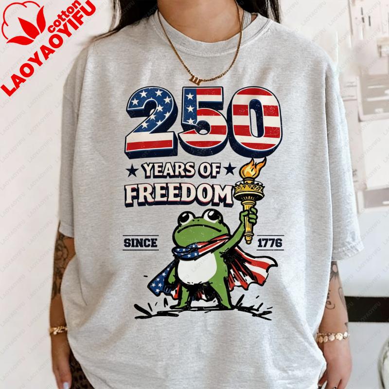 

Independence Day Freedom America Anniversary Shirt 17762026 Patriotic Frog Statue of Liberty Tee Graphic T Shirts Gothic Tops S