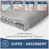 Thick Chenille Bathroom Mat, Water Absorbent Non-Slip Quick Dry Shower Rug