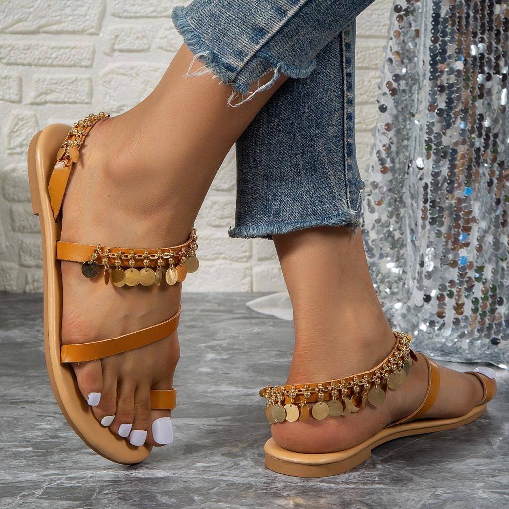 Femmes sans lacet sandales pour femmes été plage chaussures plates sandales femmes décontracté chaussures à bout ouvert dames Sandalias