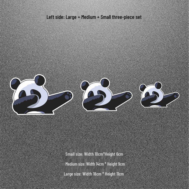 Panda Hip-hop Fun Cartoon Sticker for Motorcycle & E-Vehicle Windows