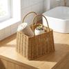 Wicker Style Storage Basket Weave Multipurpose Organizer Bin Durable And Lightweight For Home Office Use