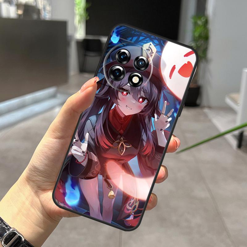 Genshin Impact Zhongli Hutao Case For OnePlus 11 8 9 10 Pro 8T 9RT 10R 10T 11R Nord CE 2 Lite 2T N10 N20 Ace Pro Cover