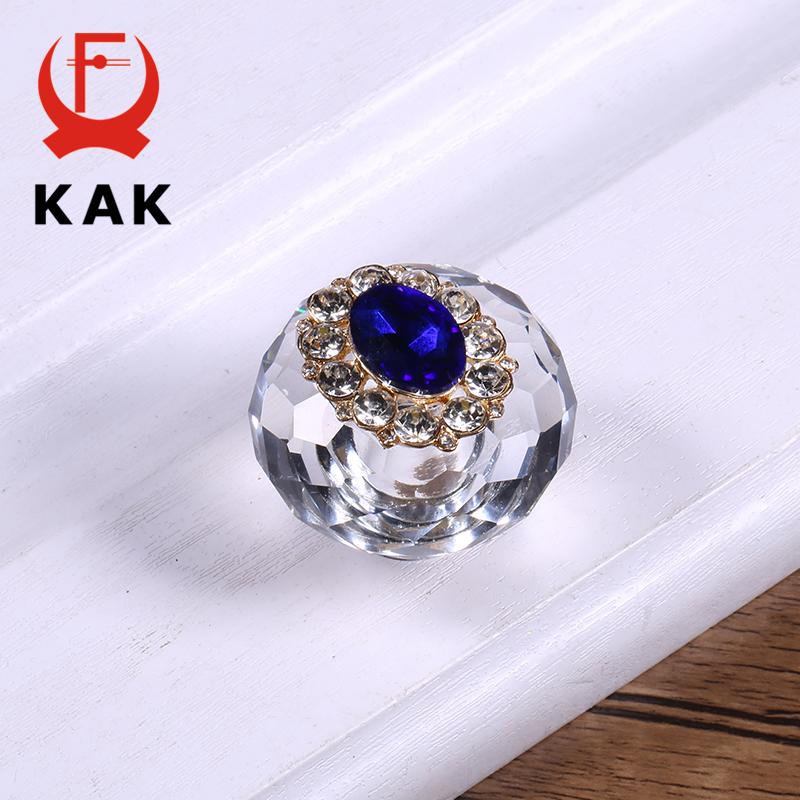 KAK Crystal Cabinet Knobs and Handles Luxury Cabinet Pulls Dresser Drawer Knobs Kitchen Handles Furniture Handle Hardware