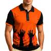 Men's Halloween Short Sleeve Casual Shirt with Turn Down Collar