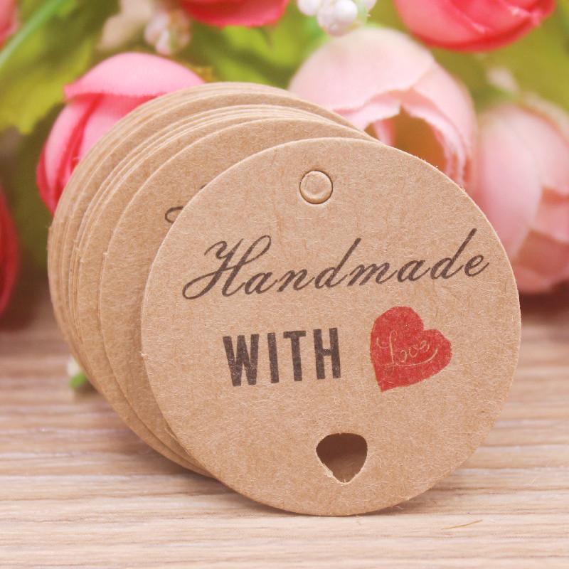 100pcs Kraft Brown /white Gift Tags with 20m Rope Thank You Paper tags for Wedding baby Shower Christmas Label Party Decoration