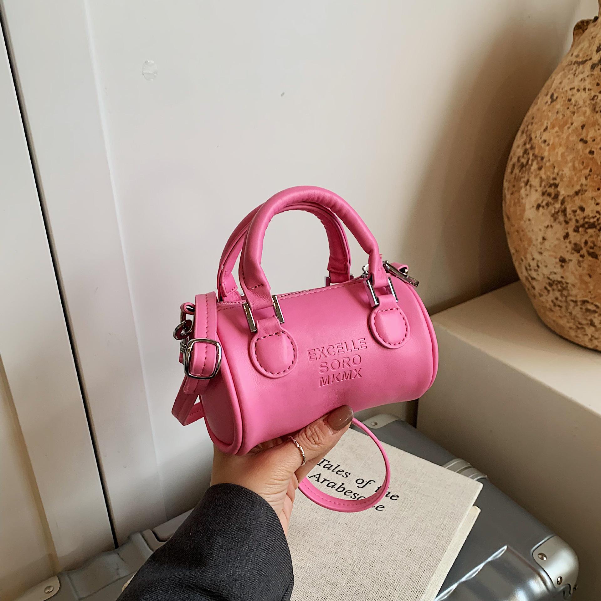 

Women s Versatile Cylinder Handbag 2025: Fashionable Single Shoulder Crossbody Bag чорний