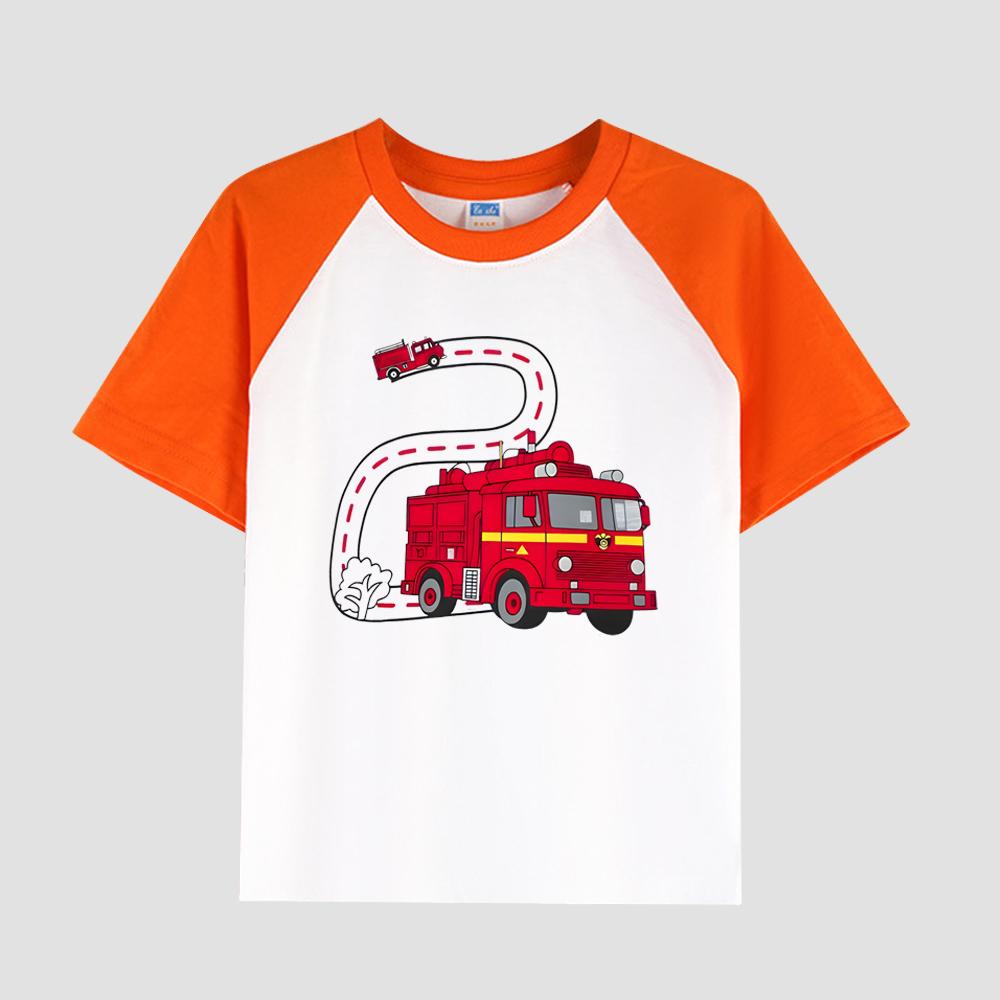 

Детская футболка с коротким рукавом и вставным плечом, хлопковая ткань, повседневный модный топ для мальчиков на лето 100cm