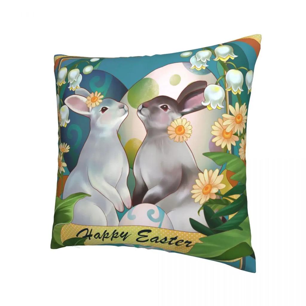Easter Rabbit Pillowcase Double-sided Printing Cushion Cover Decoration Easter Pillow Case Cover Living Room Drop Shipping X
