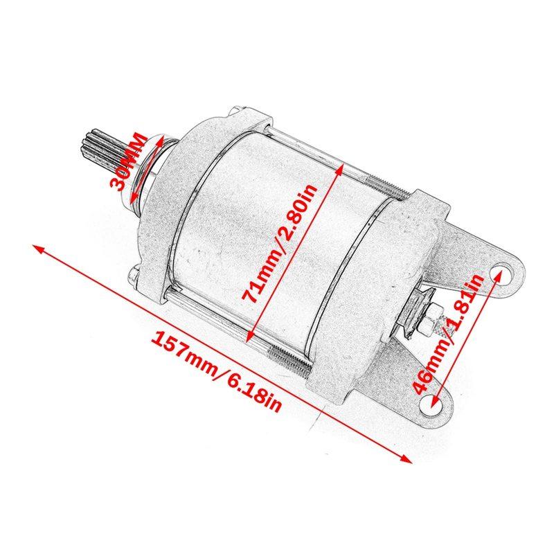Starter Motor Compatible with Kawasaki Ninja 250 300 Z250 Z300 VERSYS-X 300 OEM:21163-0717 Engine Parts Starters