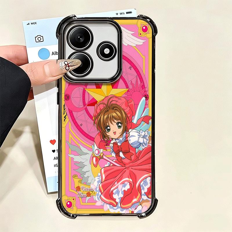Cardcaptor Sakura Cute Girl Plating Phone Case For Xiaomi Poco X5 X6 X7 X8 Pro Max F8 Ultra F7 M8 M7 M5S Redmi 15C 15 14C 13C 13