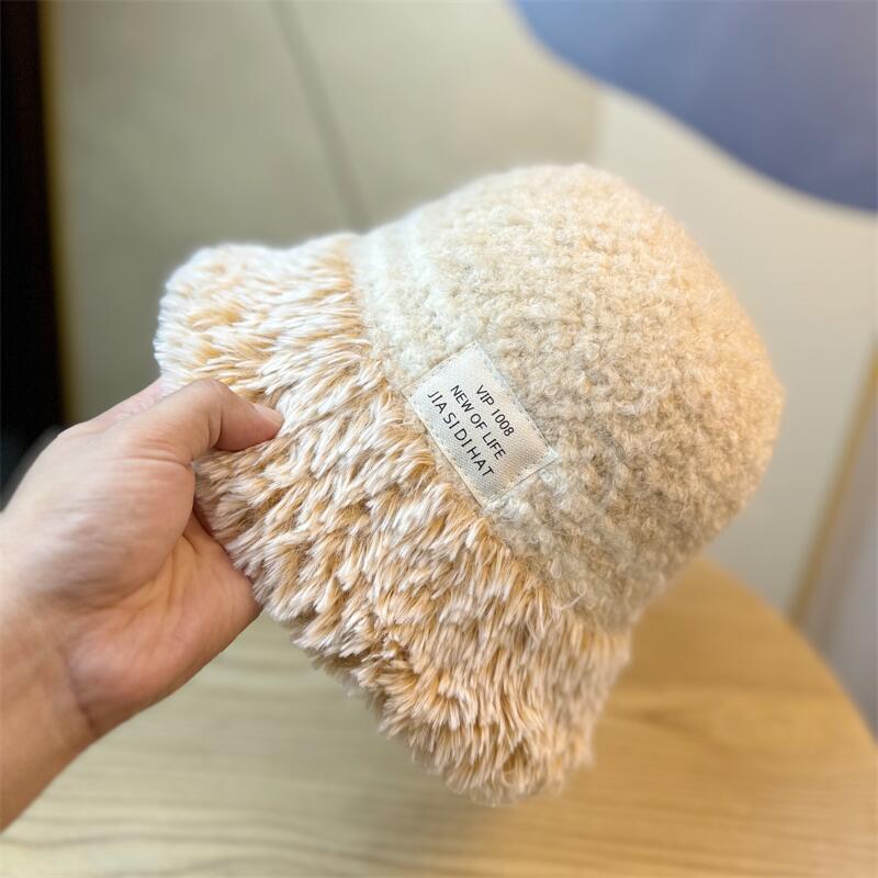 Knitted Fisherman Hat for Women In Autumn and Winter Cold Proof and Warm Ear Protecting Basin Hat Versatile Face Showing Small Woolen Hat