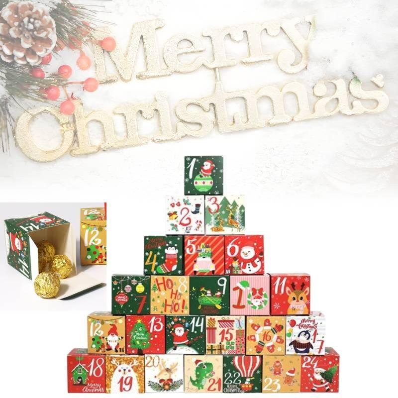 Days Countdown 24 Christmas Advent Calendar Make Fill Your Own Boxes Supplies