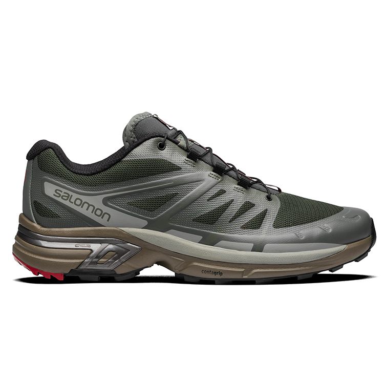 SALOMON XT-Wings 2 Advanced Peat Castor Grey Men Sneakers Bungee-Cord 415778