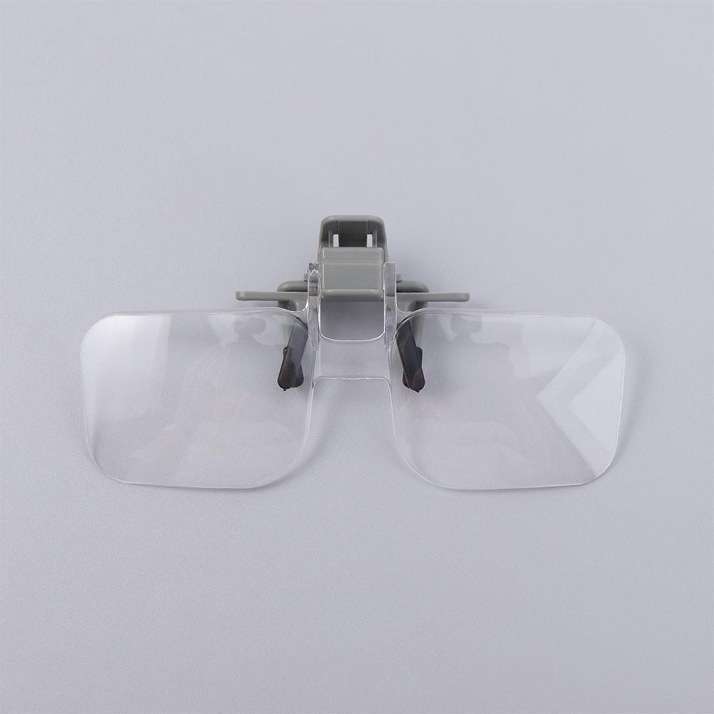 2X Magnification Clip-on Magnifying Glass Detachable Clip on Eyeglass Loupe Elderly Use