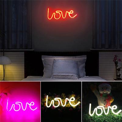 LOVE Letters Shape LED Light Wall Hanging Neon Light for Festival Party Wedding Decor