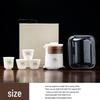 Premium Mutton Fat White Porcelain Panda Travel Tea Set - Portable Kung Fu Set with One Pot and Four Cups for Car, Outdoor, and Camping Use.