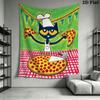 Pete Cat Joy Wall Hanging Printed Fabric Blanket Decorative Tapestries for Bedroom Living Room Home Decor