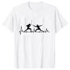 Summer Men T-Shirt Heart Beat Fencing Funny Graphic Tops Short Sleeve Tees Fencing Oversized Tshirt Cool Gift Mens Clothing