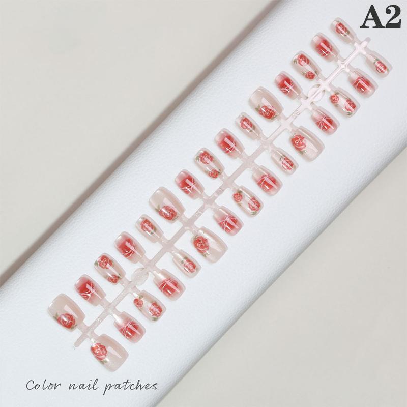 30Pcs Long False Nails Fashion Wearable Fake Nails Full Cover Detachable Press On Nails Diy Girls Nail Tips