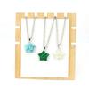 Natural Crystal Rough Stone Pendant, Five-Pointed Star Necklace, Small Star Jewelry Accessories N676