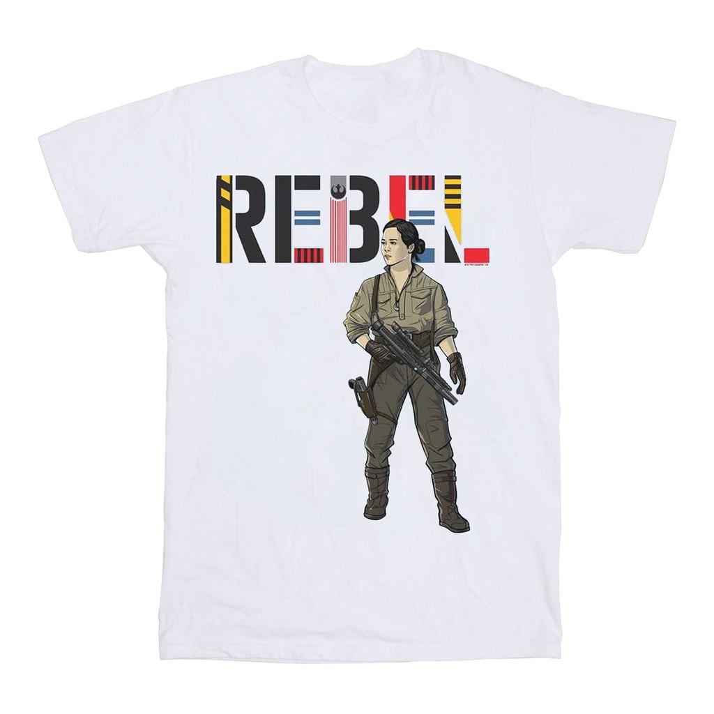 Star Wars Mens The Rise Of Skywalker Rebel Rose T-Shirt