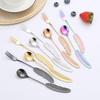 304 Stainless Steel Feather Spoon & Fork Set: Creative Wing Design for Kids, Coffee, and Parties